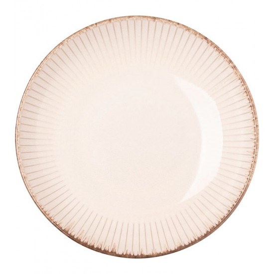 Prato 23cm Para Massa De Cerâmica Linear Branco